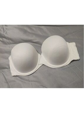 Women's MAIDENFORM White Strapless Bra 38D Wedding Special Occasion